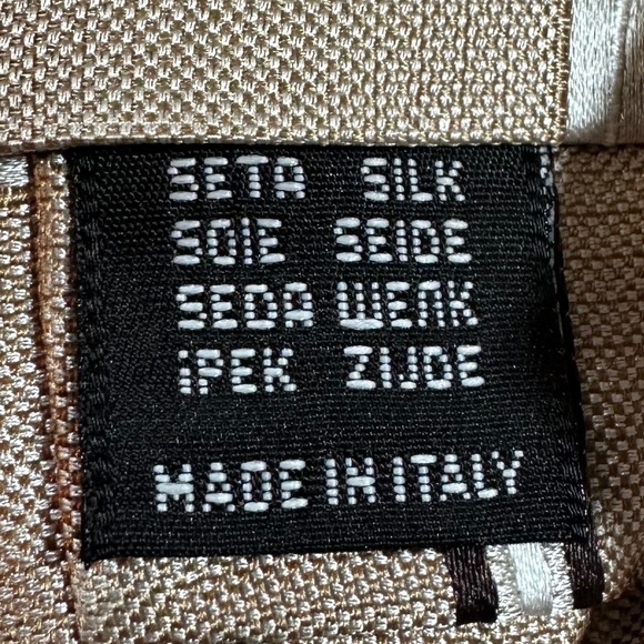Buy 3 Ties for $45!  Italian Silk Tie Beige, Black, Grey and White - Picture 4 of 4